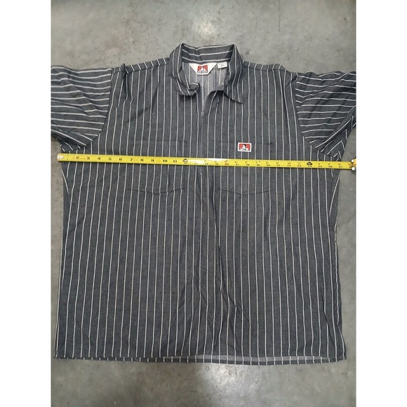 Ben Davis Men's Short Sleeve Color Striped 1/2 Zip Shirt - Picture 5 of 5